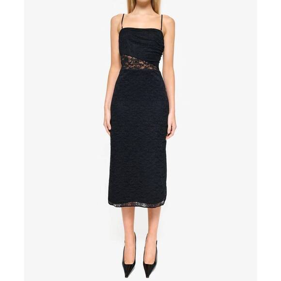 CAMI NYC Dresses & Skirts - NEW CAMI NYC marseille lace midi dress in black gold